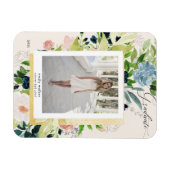 middernacht blauw blozen Foto Afstuderen Kaart M Magneet (Horizontaal)