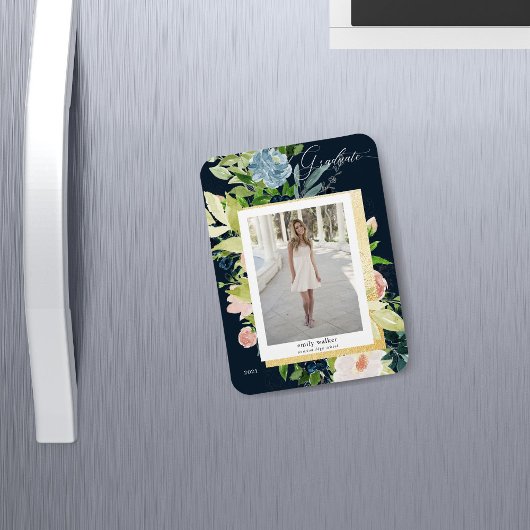 middernacht blauw blozen Foto Afstuderen Kaart M Magneet