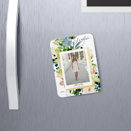 middernacht blauw blozen Fotokaart Afstuderen Magneet