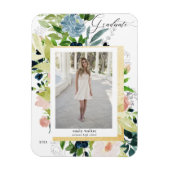 middernacht blauw blozen Fotokaart Afstuderen Magneet (Verticaal)