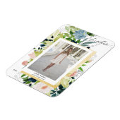 middernacht blauw blozen Fotokaart Afstuderen Magneet (Linkerzijde)