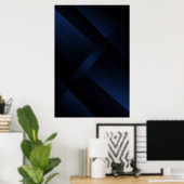 Middernacht Blauw Diepte Poster (Thuiskantoor)