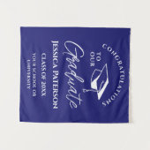 Middernacht Blauw Gefeliciteerd Met Onze Afgestude Wandkleed (Voorkant (horizontaal))