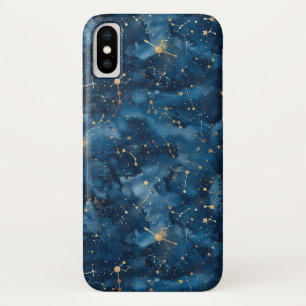 Middernacht Blauw Goud Kosmische Nevel Sterrenstof Case-Mate iPhone Case