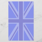 Middernacht Blauw Keep Calm en Uw Tekst Union Jack Flyer (Achterkant)