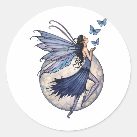 Middernacht Blauwe Fee Stickers (Voorkant)