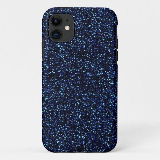 middernacht blauwe glitter iphone 5 hoesje (Achterkant)