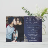 Middernacht Blauwe Gotische Rozen Bloem Foto Bruil Kaart (Staand voorkant)