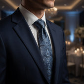 Middernacht Blauwe Python Slangenhuid Stropdas