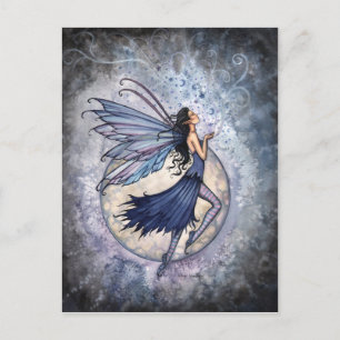 Middernacht Blauwe Sprookjeskaart van Molly Harris Briefkaart