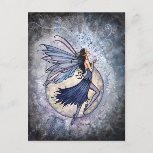 Middernacht Blauwe Sprookjeskaart van Molly Harris Briefkaart (Voorkant)