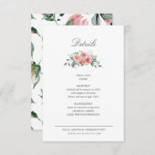 Middernacht bloem Bloemendetails Enclusiekaart Informatiekaartje (Voorkant / Achterkant)