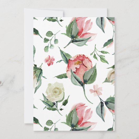 middernacht bloom bloemen Foto Save the Date Kaart (Achterkant)