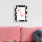 middernacht bloom blush florale foto baby canvas afdruk (Insitu (Woonkamer))