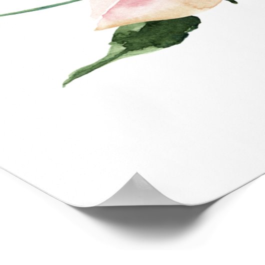 middernacht bloom elegant floral bruiloft welkom poster (Hoek)