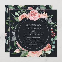 middernacht bloom elegant floral square Wedding