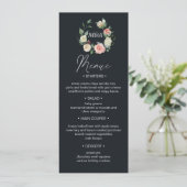 middernacht blos blozen bloesem Bruiloft Diner Men Kaart (Staand voorkant)