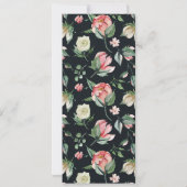 middernacht blos blozen bloesem Bruiloft Diner Men Kaart (Achterkant)