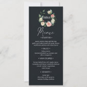 middernacht blos blozen bloesem Bruiloft Diner Men Kaart (Voorkant)