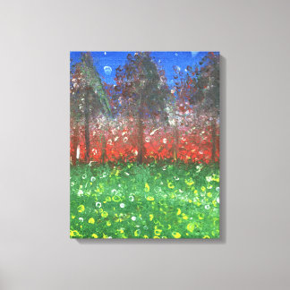 Middernacht Bos Canvas Afdruk