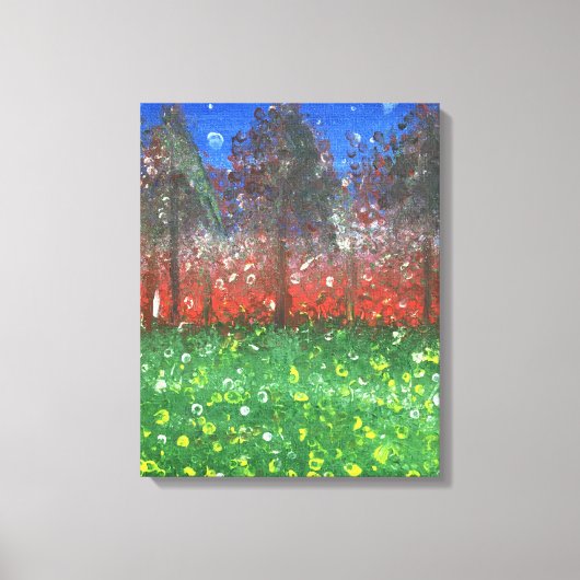 Middernacht Bos Canvas Afdruk (Voorkant)