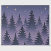 Middernacht Bos Inpakpapier – Starnacht Pijnboom (Vlak)