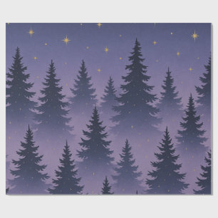 Middernacht Bos Inpakpapier – Starnacht Pijnboom