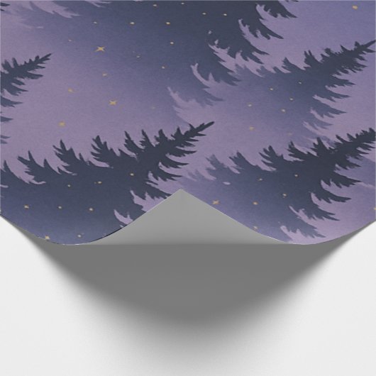 Middernacht Bos Inpakpapier – Starnacht Pijnboom (Hoek)