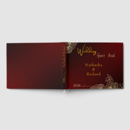 Middernacht Bourgondië & Gouden Bloem Bruiloft Gastenboek