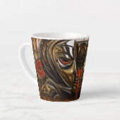 Middernacht Bronzen Muse Metaal Latte Mok (Linkerhoek)