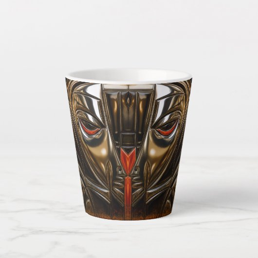 Middernacht Bronzen Muse Metaal Latte Mok (Voorkant)