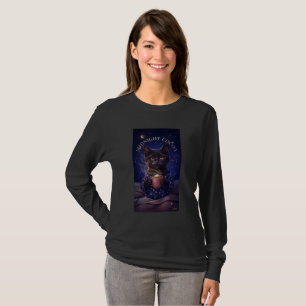 Middernacht Cacao Zwarte Kat T-shirt met lange mou