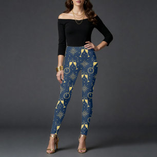 Middernacht Champagne Toast Oud en Nieuw Leggings