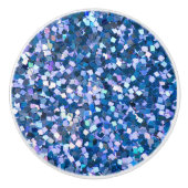 Middernacht Confetti Glans Keramische Knop (Voorkant)