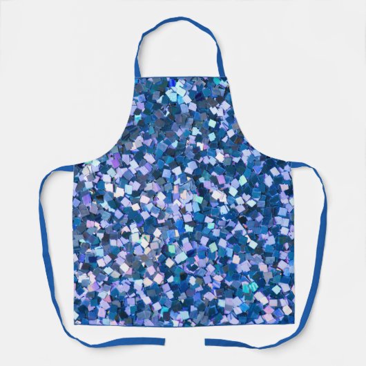 Middernacht Confetti Glans Schort (Voorkant)