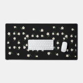 Middernacht Daisy Bloemendeskmat Bureaumat (Keyboard & Muis)