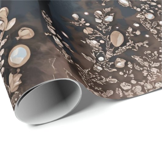 Middernacht Diamant Glamour Cadeaupapier (Rol Hoek)