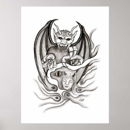 Middernacht Droom - Duivels Poster (Voorkant)