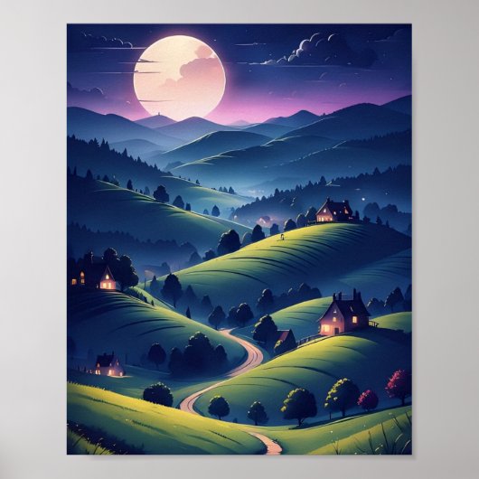 Middernacht een prachtig poster (Voorkant)