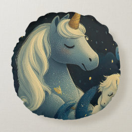 Middernacht Eenhoorn Slaapfeest Rond Kussen