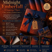 Middernacht Emberfall Inpakpapier Vel