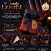 Middernacht Emberfall Inpakpapier Vel
