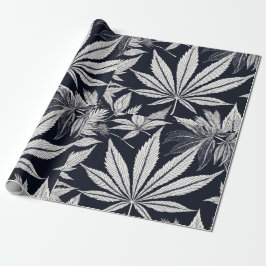 Middernacht Esdoorn: Zwart Kleurfeest Design Cadeaupapier