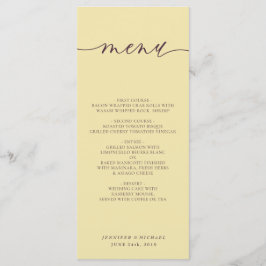 Middernacht Feige & Champagne Script Trouwdiner Menu