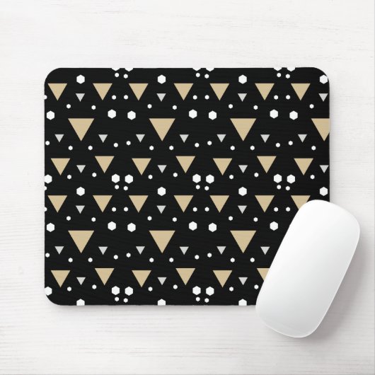 Middernacht Geometry Luxe Stropdas Muismat (Met muis)