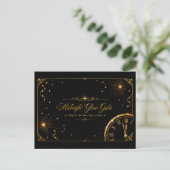 Middernacht Glans Gala Bedankt Briefkaart (Staand voorkant)