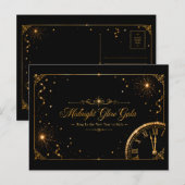 Middernacht Glans Gala Bedankt Briefkaart (Voorkant / Achterkant)