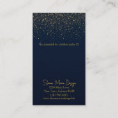 Middernacht Glitterbomb Sieraden Oorbellen Display Visitekaartje (Achterkant)