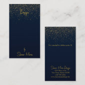 Middernacht Glitterbomb Sieraden Oorbellen Display Visitekaartje (Voorkant / Achterkant)