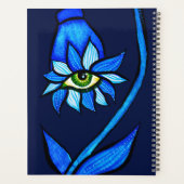 Middernacht Gothic Eye Bloem - Donkerblauwe Botani Planner (Achterkant)